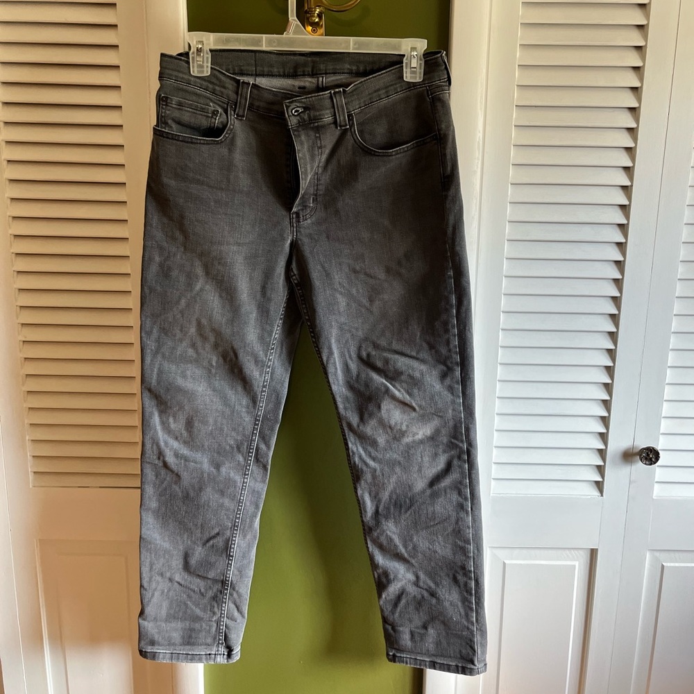 LL Bean Gray Jeans beanflex slim straight